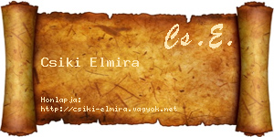 Csiki Elmira névjegykártya